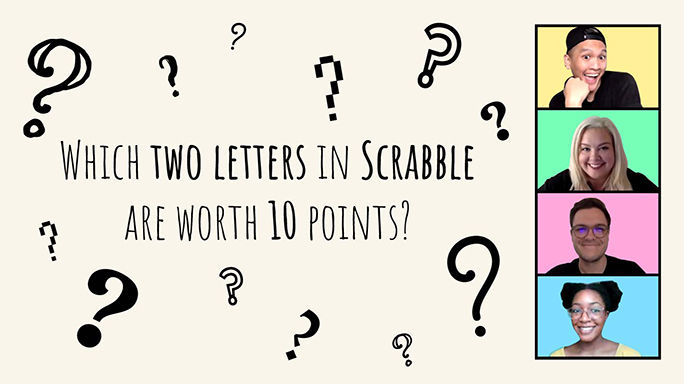 Virtual Trivia Game Screen With Participants